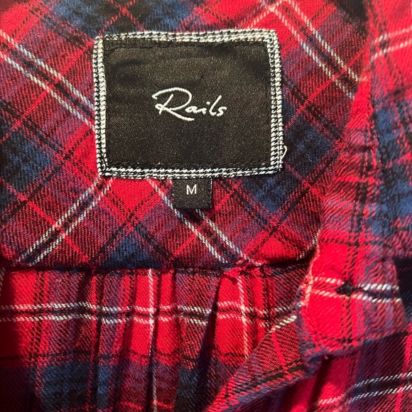 Rails Plaid Short Sleeve Flannel Soft Top Size Small - Picture 2 of 3